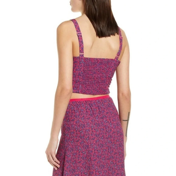 French CONNECTION Crop Tank Top in Raspberry Sorbet, Size 12, NWT - Picture 4 of 11